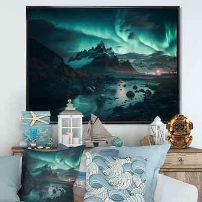 «Northern Lights Reflection On The Water IV», reproduction sur toile