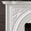 Foyer électrique traditionnel en bois peint blanc avec manteau de cheminée sculpté, 24 po Insert, radiateur 1500 W, télécommande