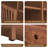 Farmhouse Brown Tv Stand With Grille Doors, 5 Open Storage Compartments, Media Console With Adjustable Shelves For Living Room