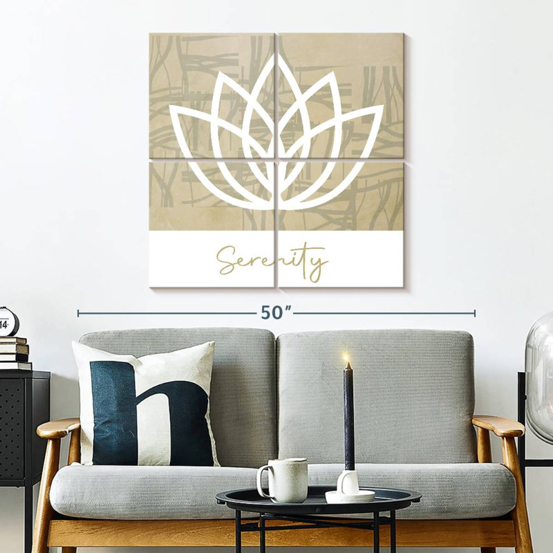 Lotus sérénité Tergel, H 32 po x l 32 po