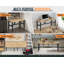 Établi pliable l 72 po x P 24 po, hauteur réglable H 34,7 po à 40 po, capacité de 1 540 lb, plateau en bois d'hévéa pour garage, atelier et bureau-1544767409