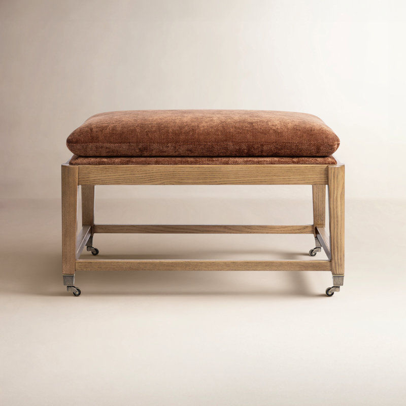 Eleanor Upholstered Stool, Brown