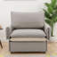 Fauteuil d'appoint moderne surdimensionné avec confort sculptural gris brume-1231926962