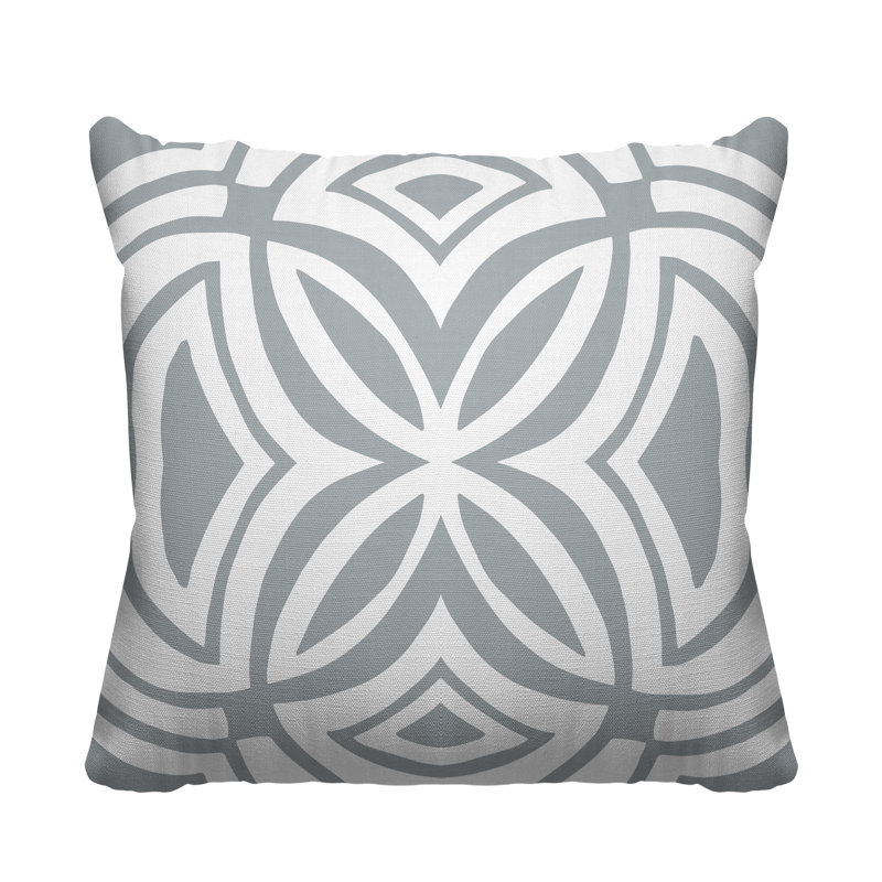 Coussin décoratif intérieur / extérieur Dreyer, L 15 po x H 15 po, Gris