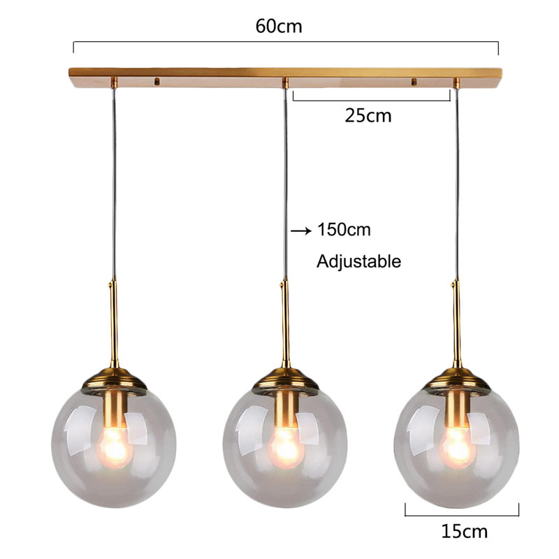 Alaiah 3 - Light Kitchen Island Pendant, Grey, Grey