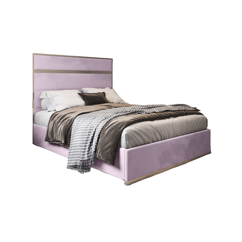 Mirosavka Upholstered Bed, Single (3'), Pink
