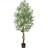 Olive Tree in Pot with Realistic Leaves and Natural Trunk,Olive Plants with Fruits for Home Decor-933122958