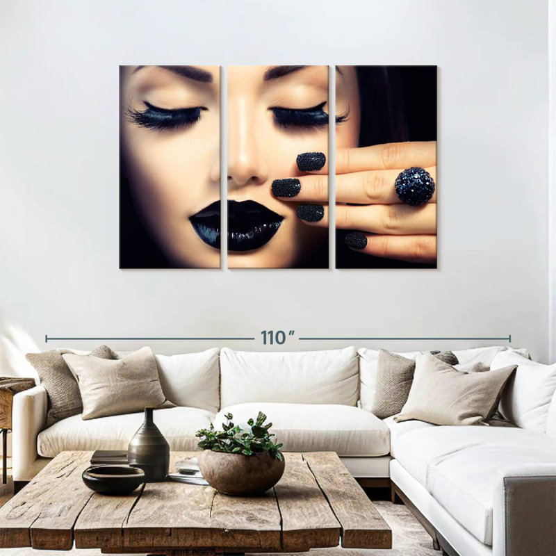 Shuttleworth Black Themed Makeup, 48" H x 74" W
