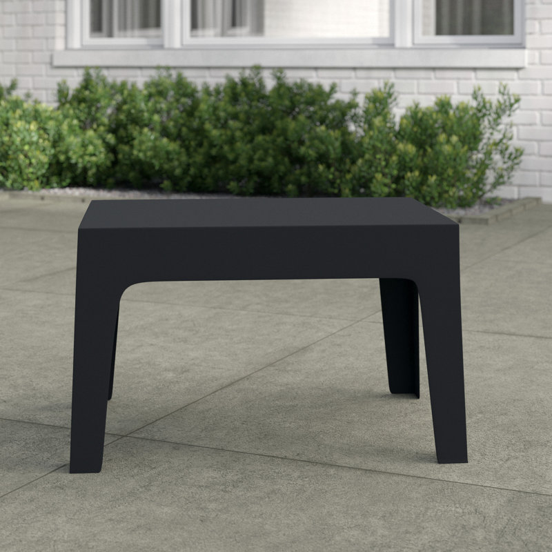 Bence Rectangular Outdoor Coffee Table , 27.5'' in. W 19.6'' in. D, Black