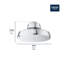 Tempesta 140 with AquaBooster Round Single Spray Shower Head 1.75 GPM (6.6L/min)-410943103