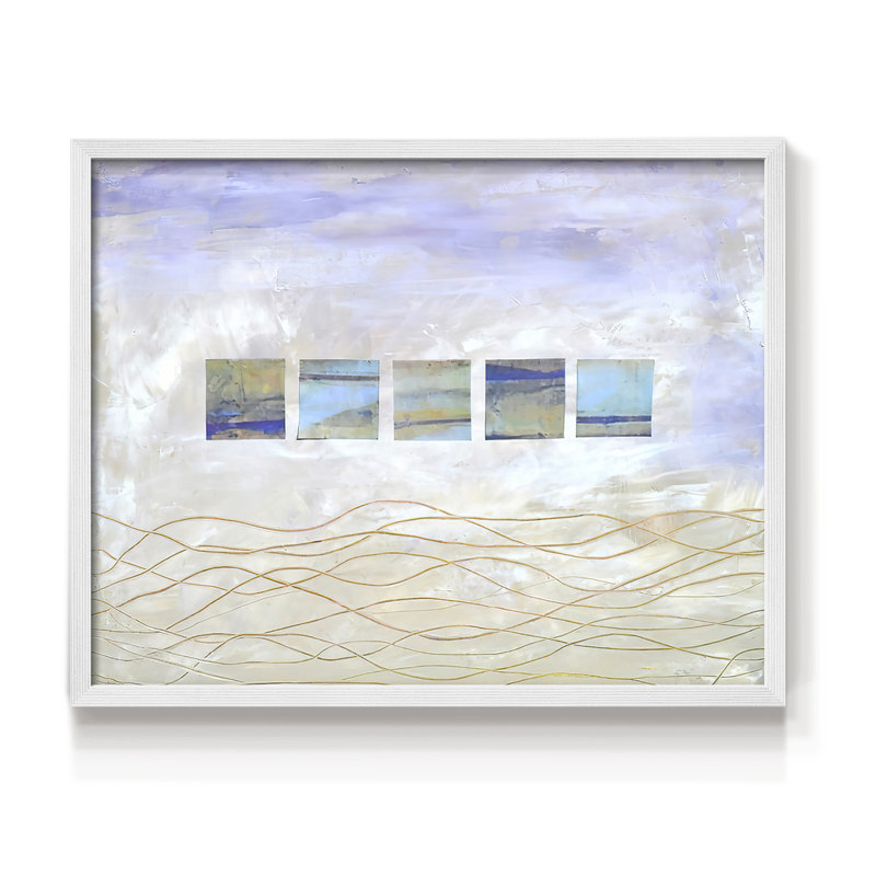 Chaîne de fenêtres II - impression encadrée, H 11 po x l 14 po, Blanc