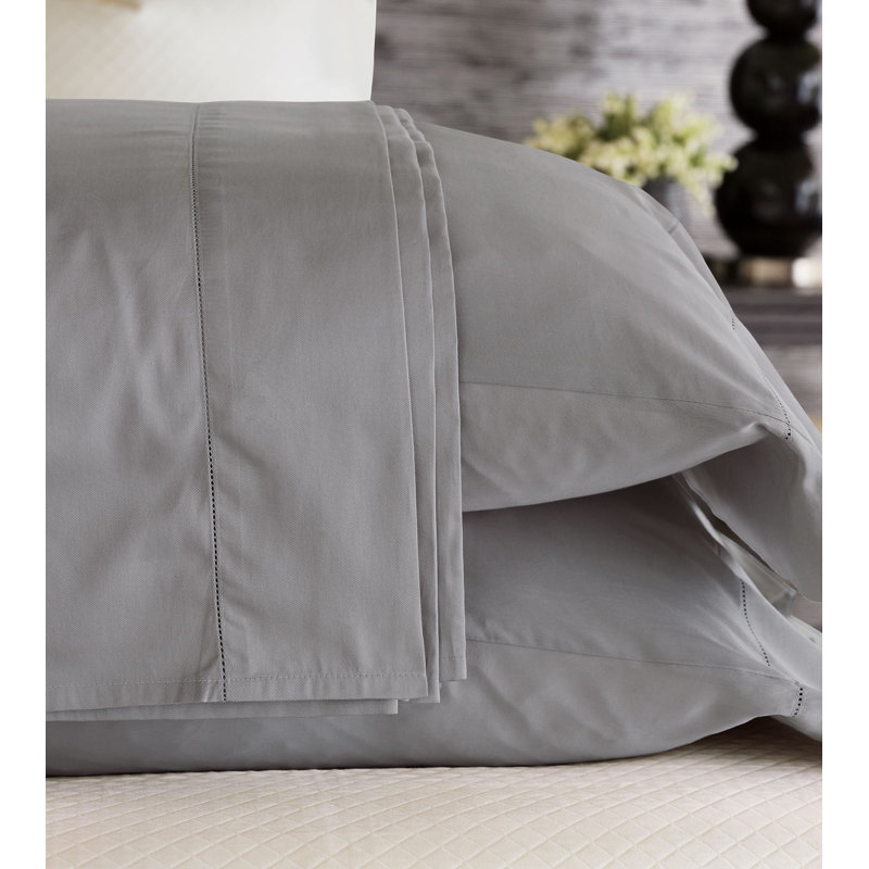 Deluca 100% Cotton Sateen Sheet Set, King Sheet Set + 2 Pillowcases, Sea