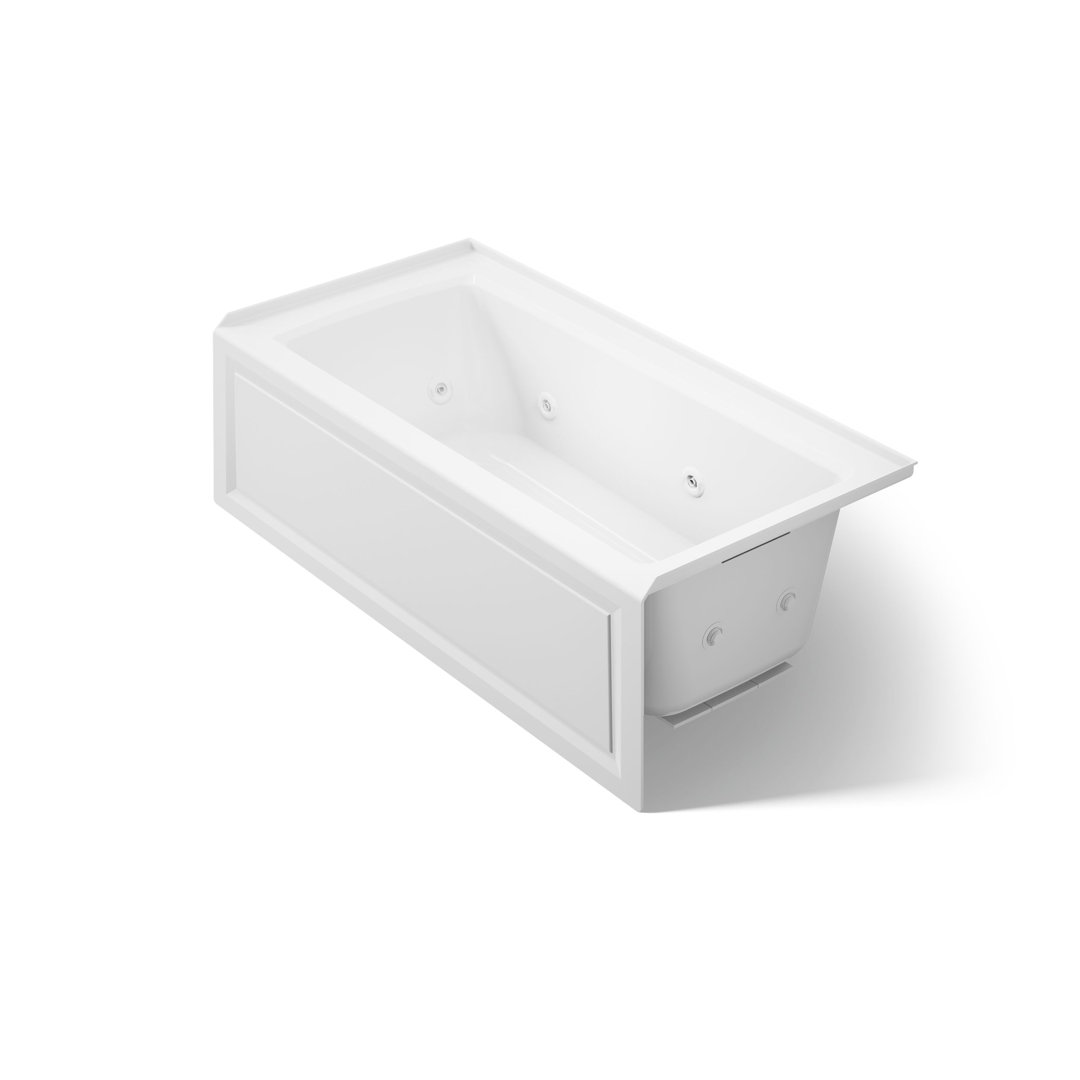 Archer 60" x 30" Whirlpool Acrylic Bathtub with Heater Kohler 