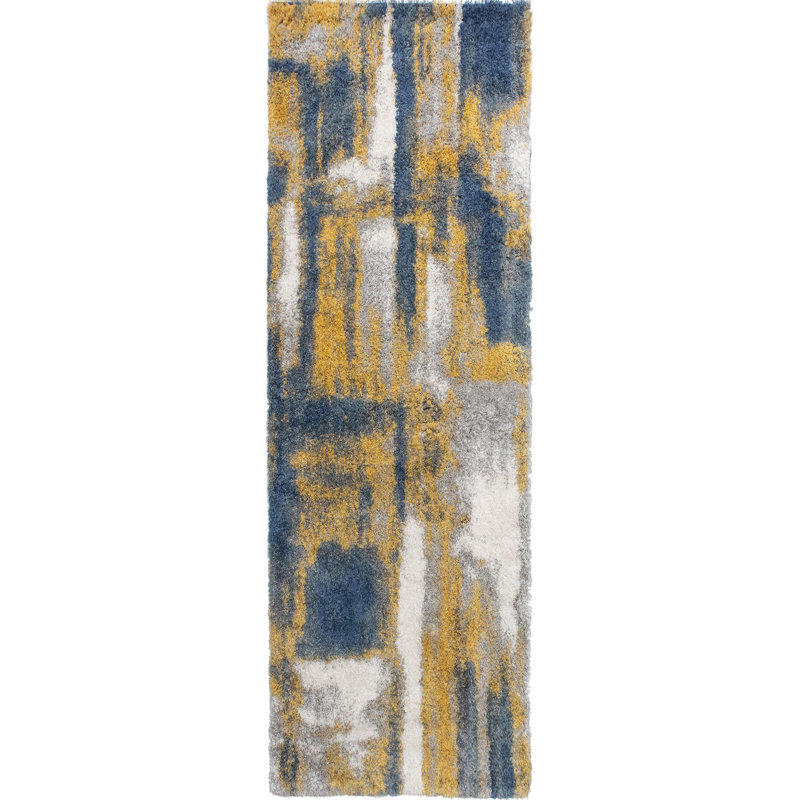 Alban Performance Abstract Indoor Rug, Runner 2'2" x 6'