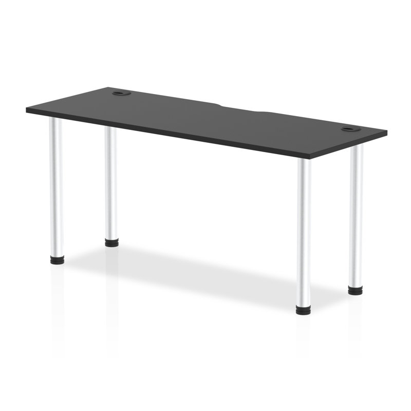 Metal Base Writing Desk, Aluminium, 73cm H x 160cm W x 60cm D