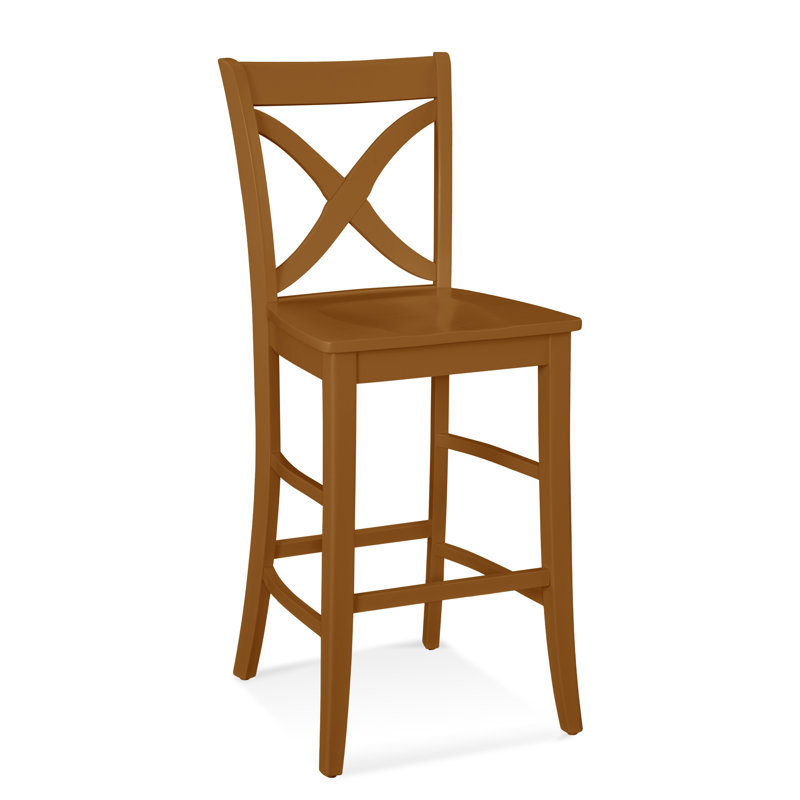 Tabouret de bar et de comptoir Hues, Finition Havane, Tabouret de comptoir (siège d'une hauteur de 24 p