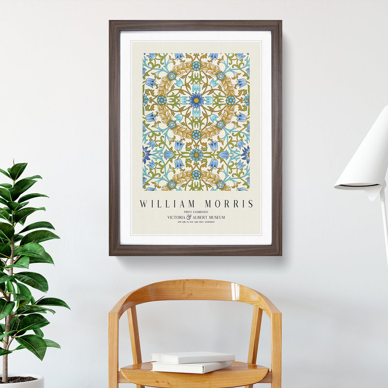 Vine Pattern Vol.3 by William Morris - Framed Print, 36cm H x 27cm W x 2cm D, Walnut