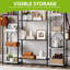 160cm W Metal Standard Bookcase-1684167249