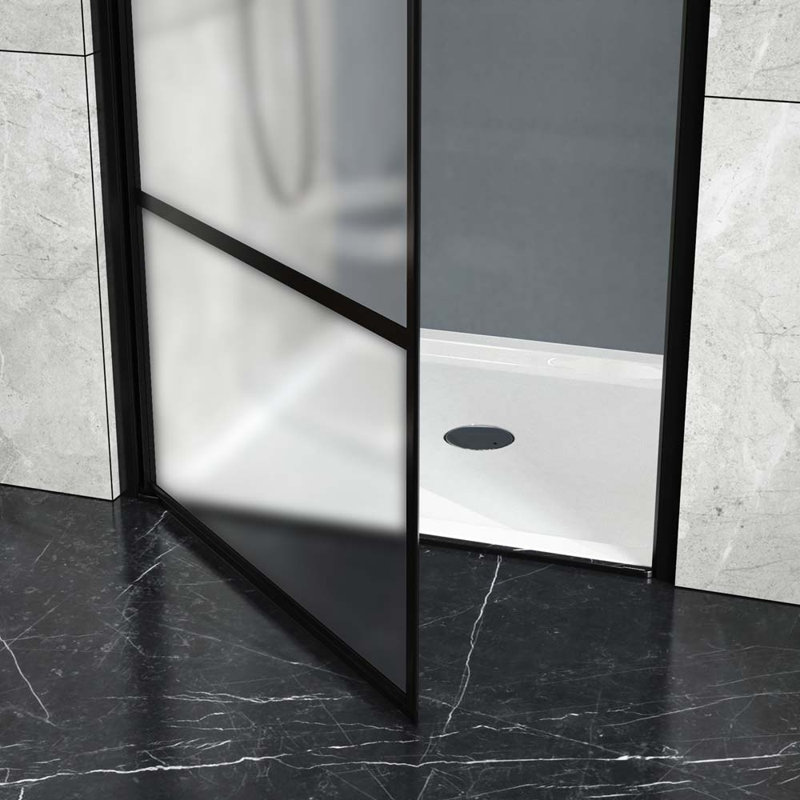 Porte de douche encadrée avec porte H 34 po x l 72 po