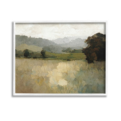 «Green Impressionist Scenery», estampe numérique encadrée par Gina Kelly