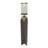 Modern Wood Pillar Candle Holder with Metal Sphere Accent - Decorative Tall Tabletop Candlestick Holder for Living Room - Gray-923522699
