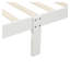 Structure de lit plateforme simple avec tête et pied de lit - sommier de lit-bateau en bois massif, sans sommier, blanc-1363271439