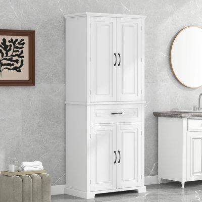 Tall Storage Cabinet, Bathroom Storage Cabinet with Doors And Drawer by Lark Manor
