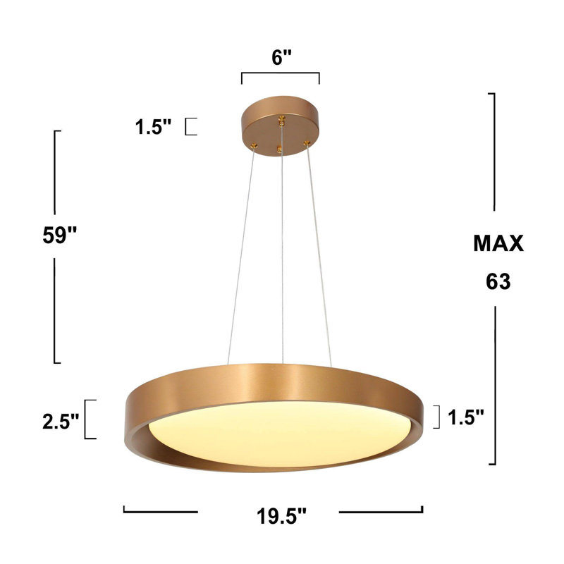 Lustre tambour 1 lumière à DEL