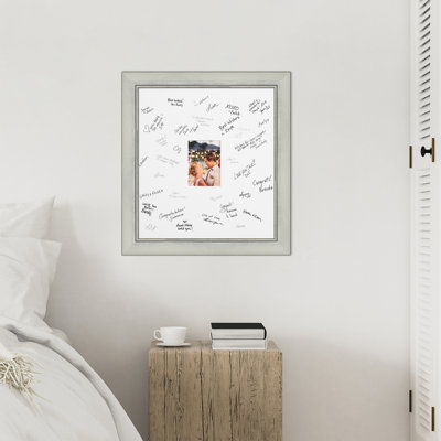 Flair Signature Mat Picture Frame, Photo Frame Wedding Guest Book Alternative, Autograph Picture Mat for Signature Board, Wedding Celebrations Graduations Support Encouragement or Retirement