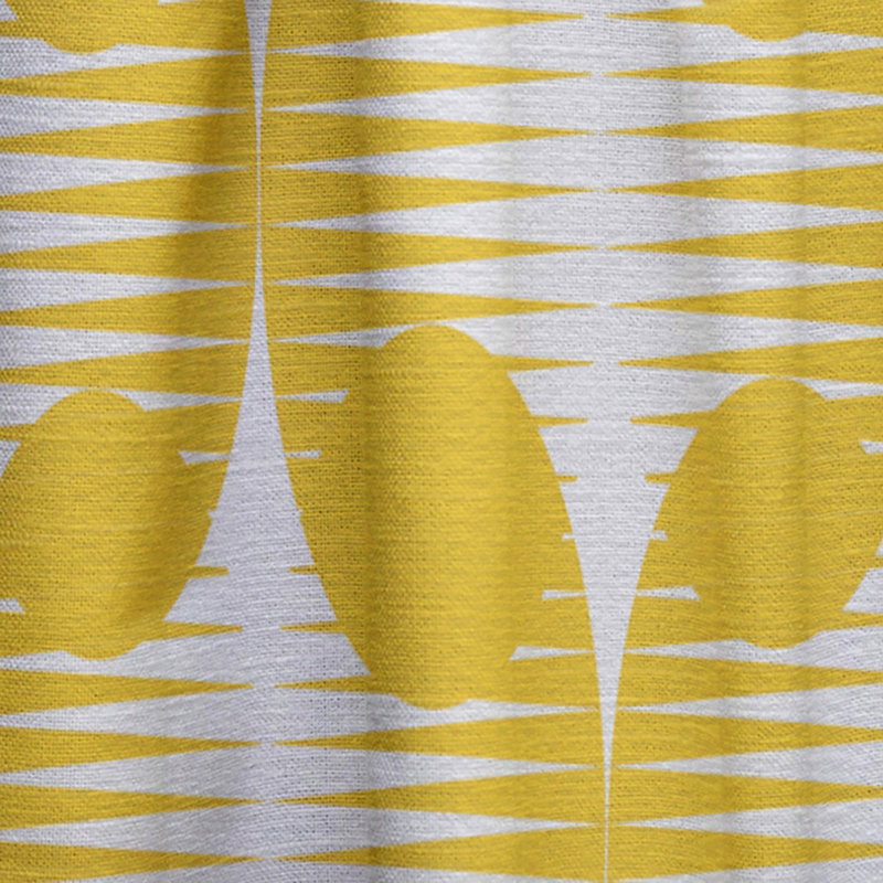 Abstrait rétro motif géométrique IV - panneau de rideau simple semi-transparent moderne Mid-Century, l 52 po x L 120 po