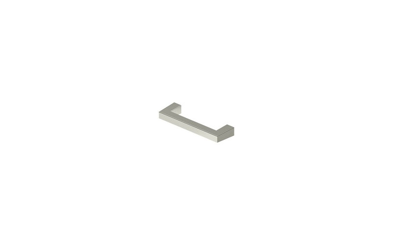 Deltana SBP35U14 Modern Square Bar Pull, 3-1/2", HD, Solid Brass in Polished Nickel, Polished Nickel