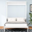 Lit escamotable double pleine grandeur, lit escamotable de 61,5 po avec armoire pour bureau, parfait pour la chambre d'amis, bureau, bureau, blanc