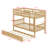Rubber Wood Bunkbed With Trundle And Ladder,Convertible Into Two Beds-1911151982