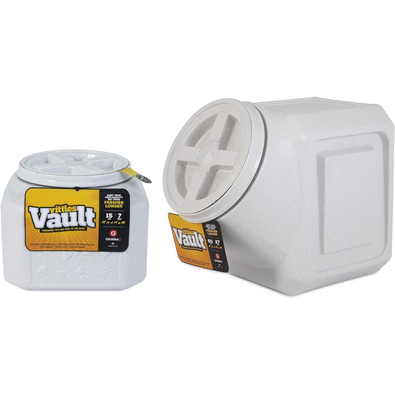 60 lb Contenant alimentaire en plastique avec couvercle pivotant