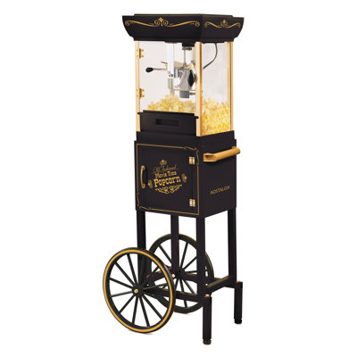 Chariot à maïs soufflé 2,5 onces Nostalgia - hauteur de 48 pouces