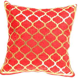 Coussin décoratif en velours Pasargad 16 po x 16 po