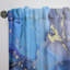 Bleu et or, art abstrait fluide de luxe - Rideau moderne - Velours obscurcissant - 1 panneau