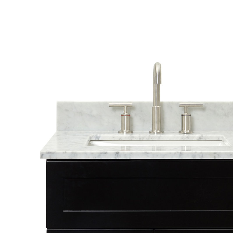Partham 37" Single Bathroom Vanity Set, Black