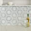 Lattice Fog Geometric 11 in. x 13 in. Polished Marble Mosaic Floor and Wall Tile-48951891