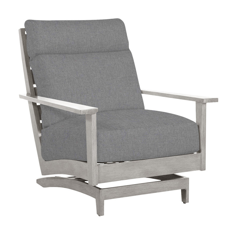 Chaise longue d'extérieur Kennebunkport, Huître, Pas de passepoil + bourre standard, Verona brume
