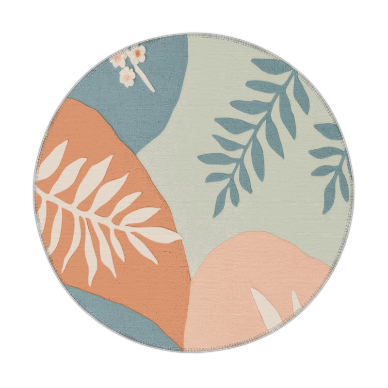 Lily Shadows Indoor And Outdoor Area Rug, Round 5'