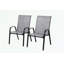 Chaises de patio 2 pièces avec accoudoirs et dossier haut-126273331