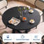 Table de salle à manger ronde pour 4 personnes, style Mid-Century style campagnard, facile à assembler pour la cuisine, la salle à manger et le salon, noir-96231194-96231271