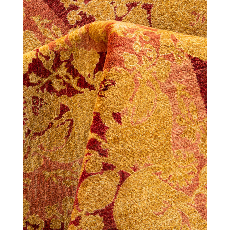 Hayner One-of-a-Kind 10' 2" X 13' 9" 2010s Wool Area Rug in Pink