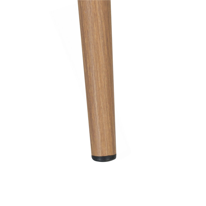 Ensemble de 2 tabourets de comptoir d'extérieur à cadre en aluminium à hauteur d'assise de 26 po avec dossier en rotin PE, ensemble de 2, finition érable