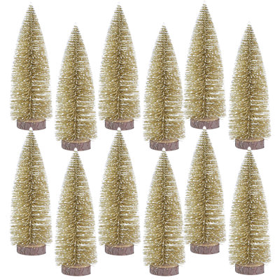 Glitter Trees - 10"H - Set of 12