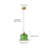 1-lamp green glass dimmable pendant light