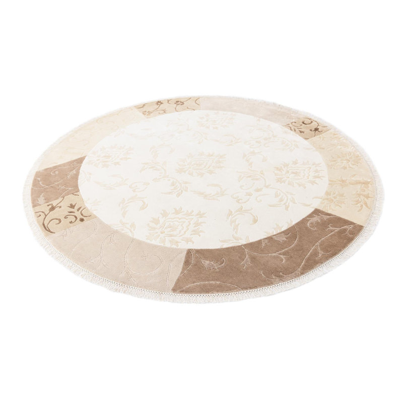 Tapis rond beige clair Murry