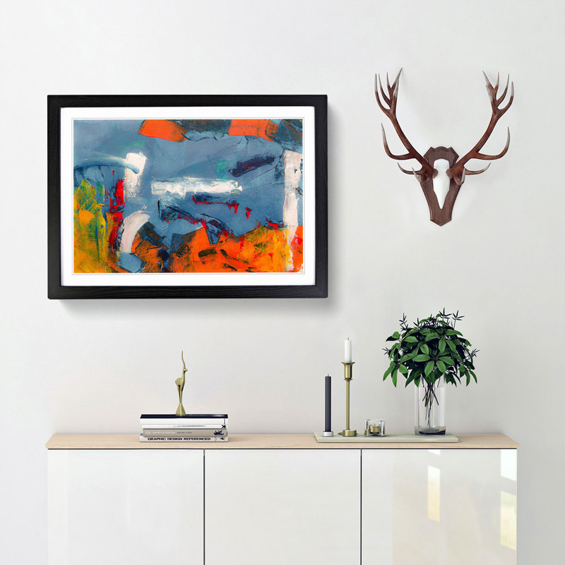 Abstract Vol.402 by S.Johnson - Framed Print, 27cm H x 36cm W x 2cm D, Black Framed