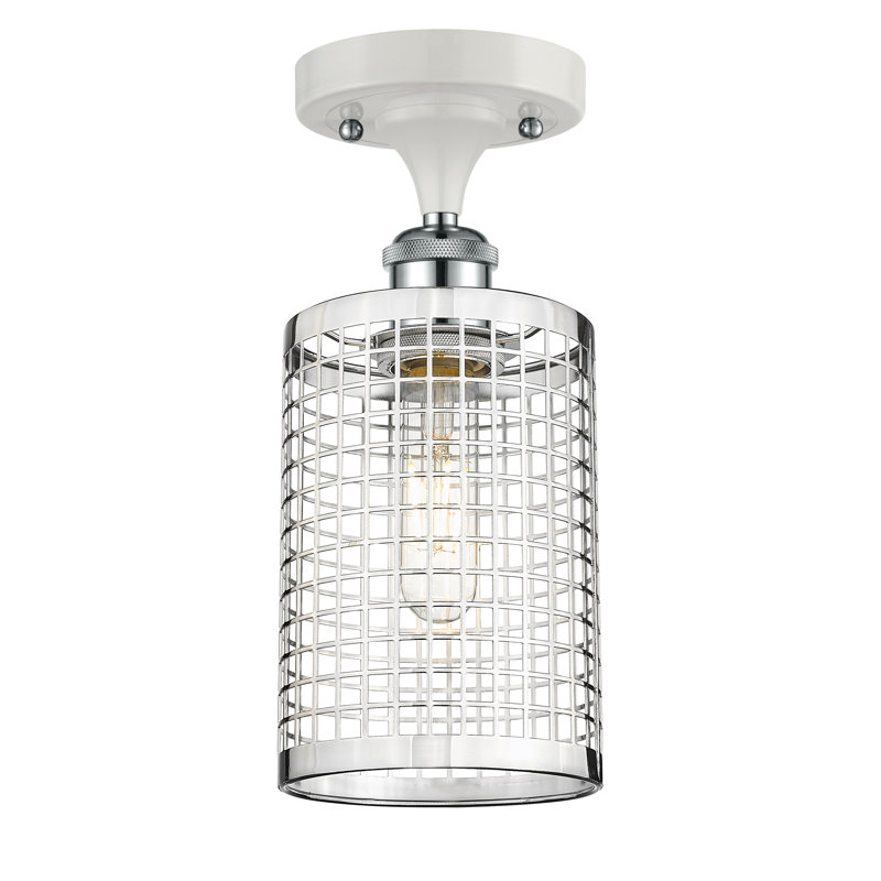 Peraza Semi Flush Mount, Polished Nickel